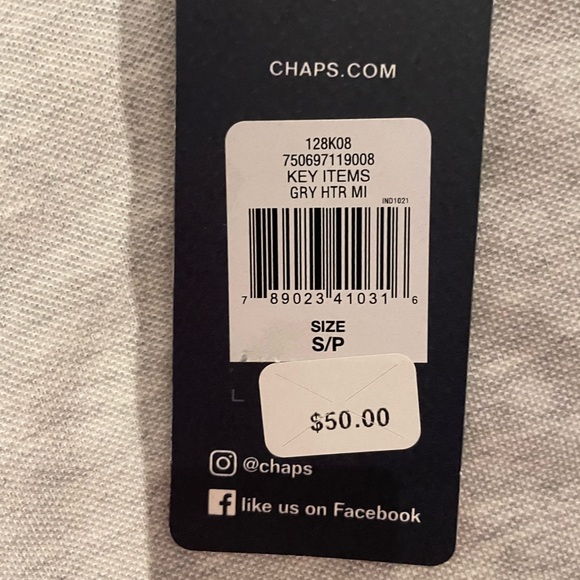NWT CHAPS POLO // MENS - Picture 3 of 4